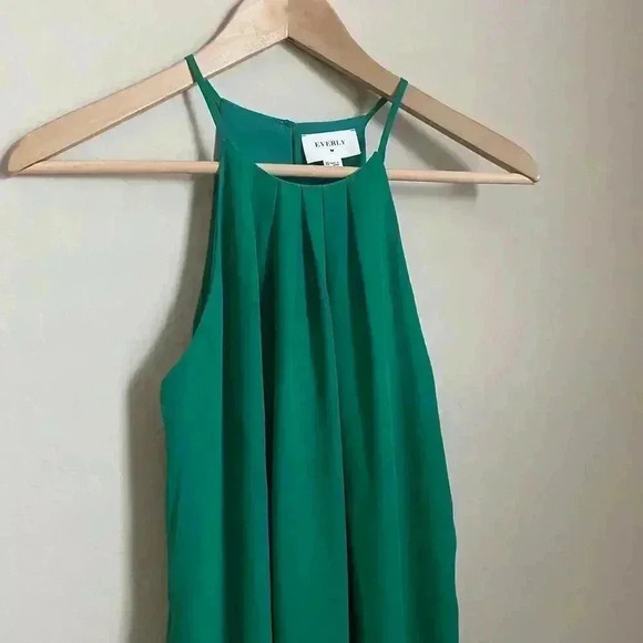Everly High Neck Maxi Dress Green Size XS - Picture 2 of 9